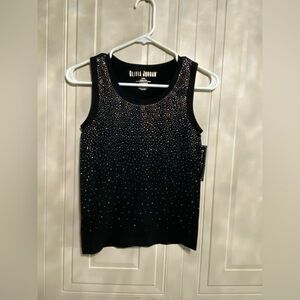 Black Studded Women's Tank Top